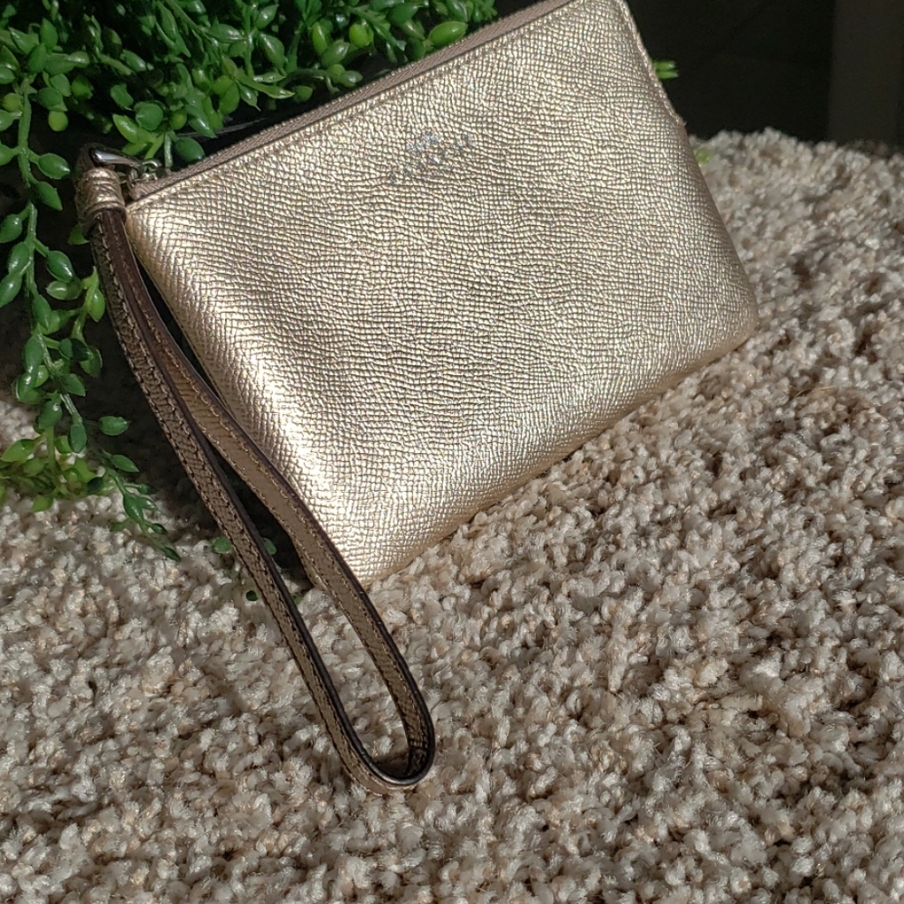 Gold Coach Wristlet